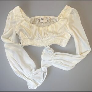 Hello Molly Ivory Puff Sleeve Blouse